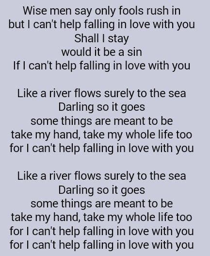 help falling in love lyrics|lyrics wise men say.